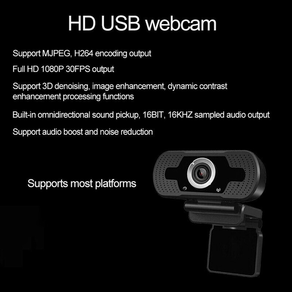 KEBETEME HD 1080P Webcam Máy Tính Mini PC Camera Web Với Phích Cắm USB Camera