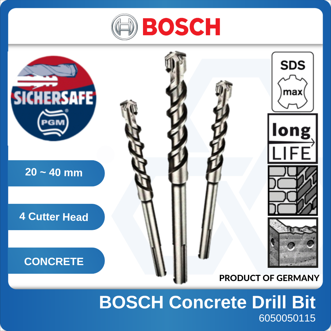 BOSCH SDS Max Concrete Drill Bit M4 Concrete Cement Wall Drill Bit