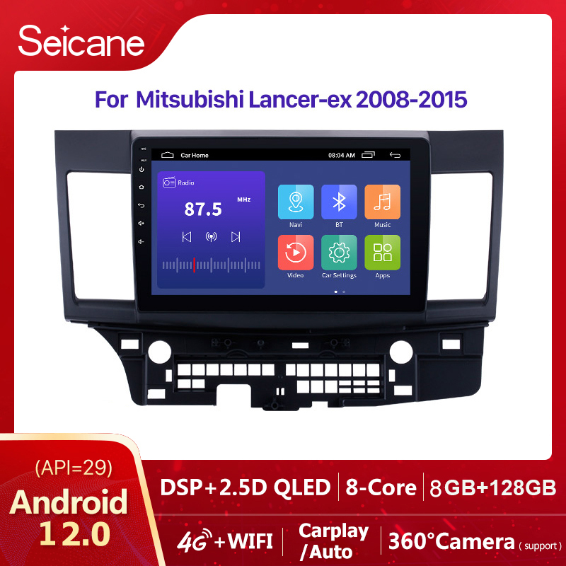 Seicane 10.1inch QLED Touch screen Android Car Audio Stereo player for 2008-2015 Mitsubishi Lancer-ex GPS Navigation Radio Player GPS Navigation Head unit Built-in Apple Carplay and Android Auto ราคา 2,270 บาท*ส่งฟรี