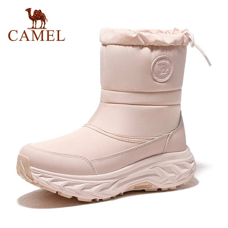  Cameljeans Giày Boot đi tuyết ngoài trời mùa đông của phụ nữ ấm áp lót nhung không thấm nước chống trượt bốt cao cổ cho phụ nữ 