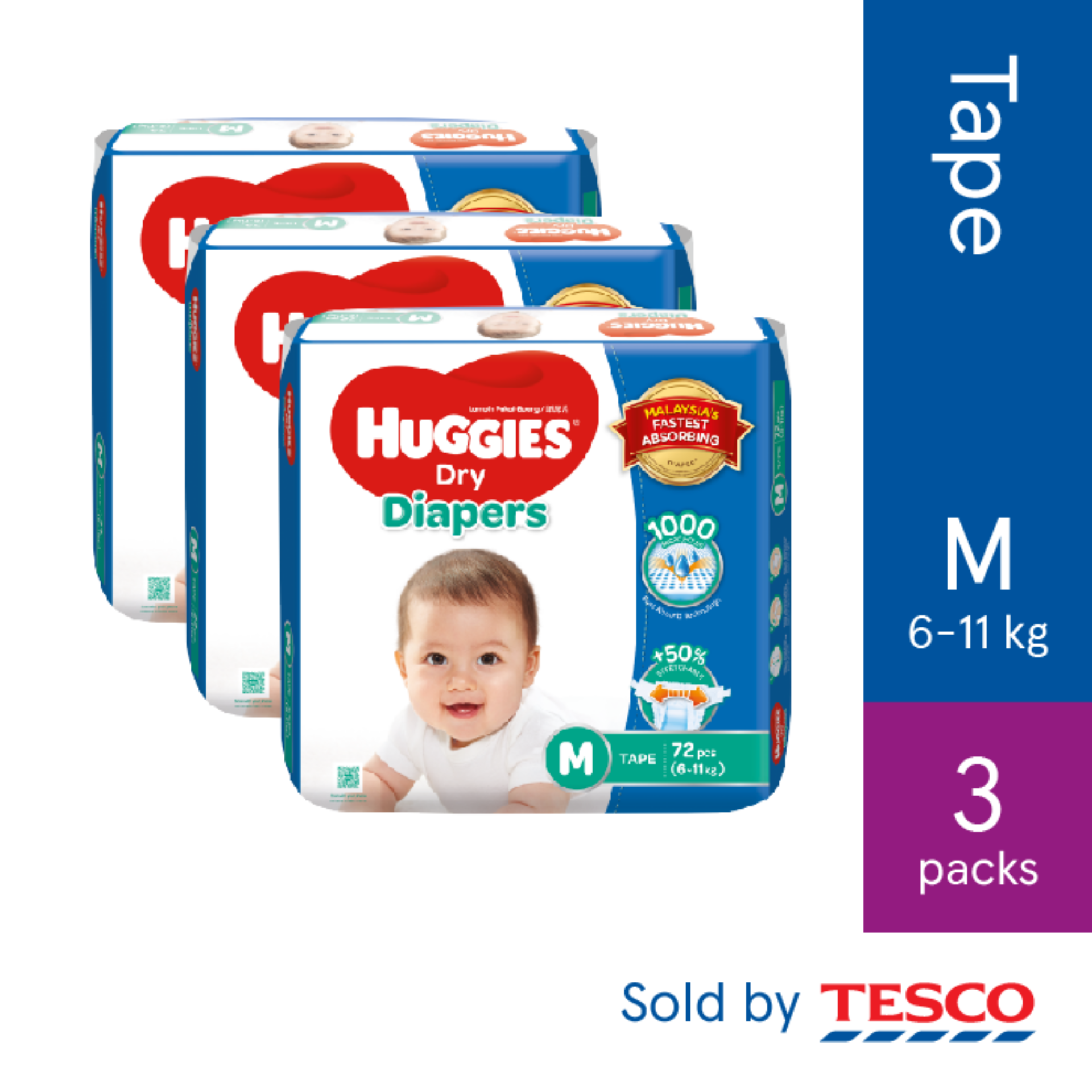 huggies tape m