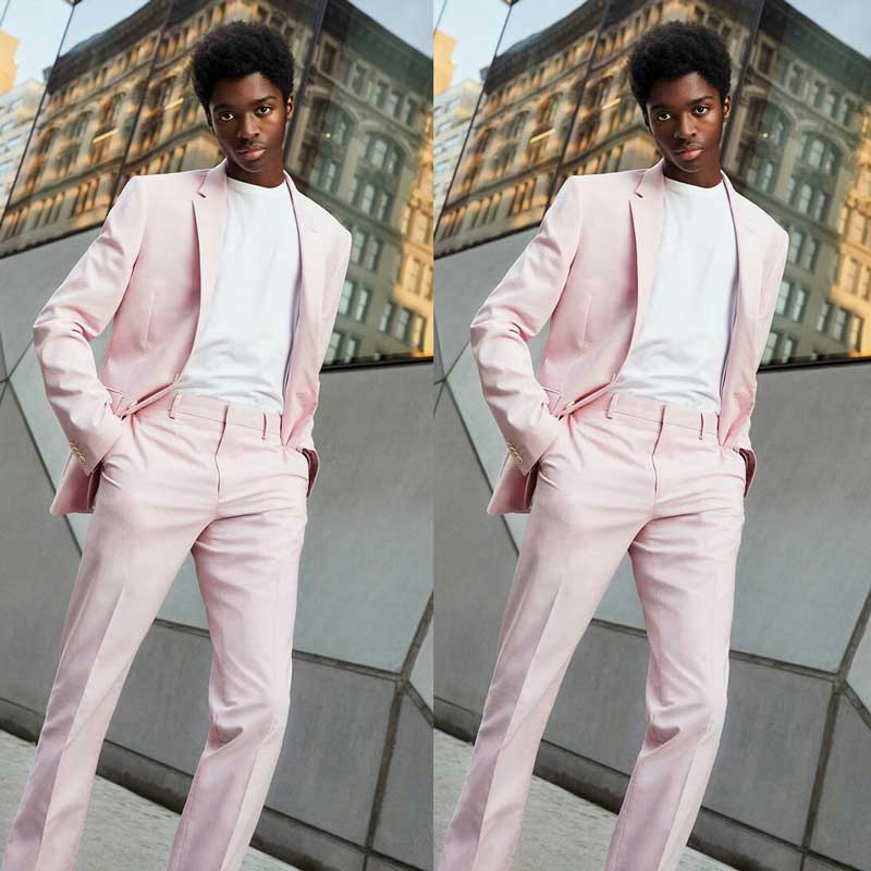 Pink Latest Coat Pants Design Men Suits 