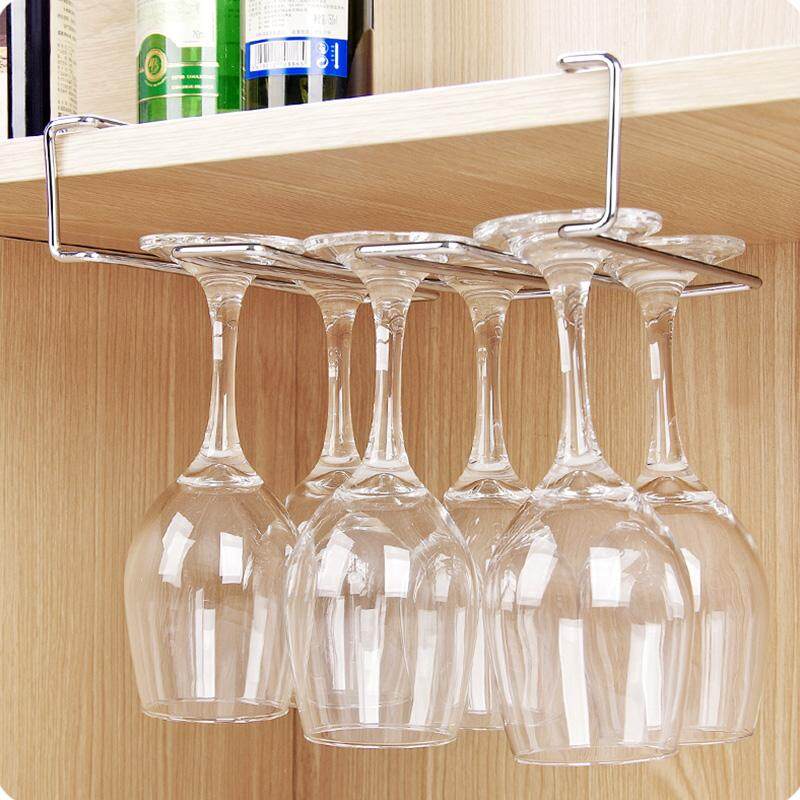 1pcs Stainless Steel Wine Rack Holder Cabinet Wall Storage