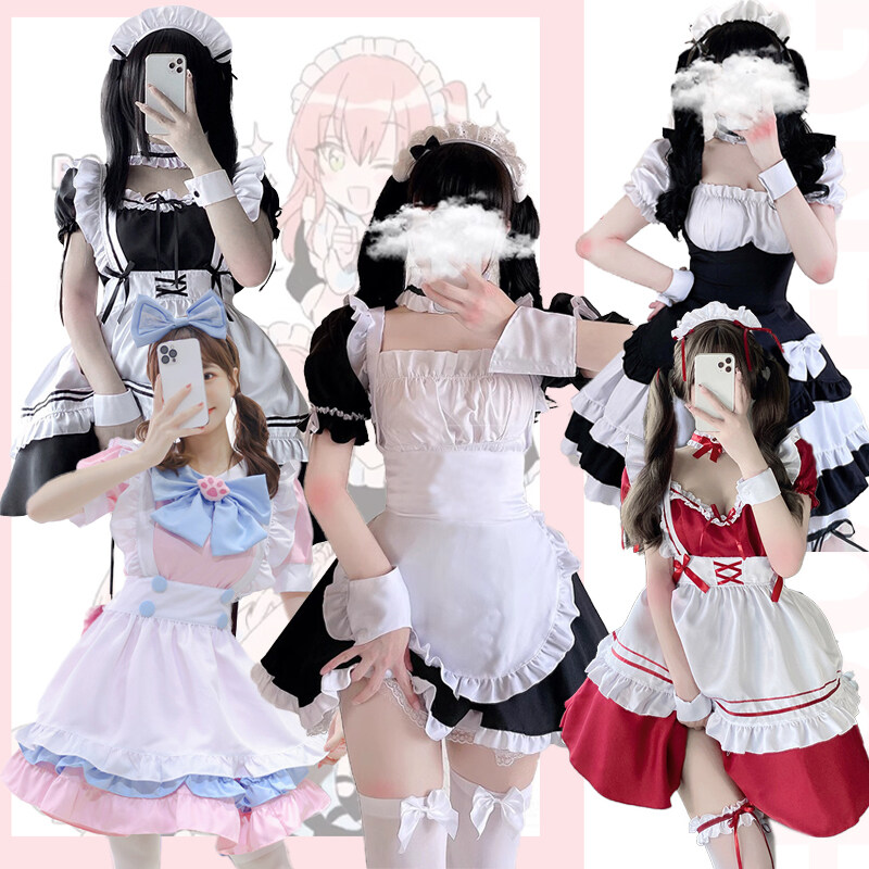 Trang phục hầu gái nữ Anime yosuga no Sora váy cosplay Alice Váy công chúa cafe mèo hầu gái váy bé gái Lolita