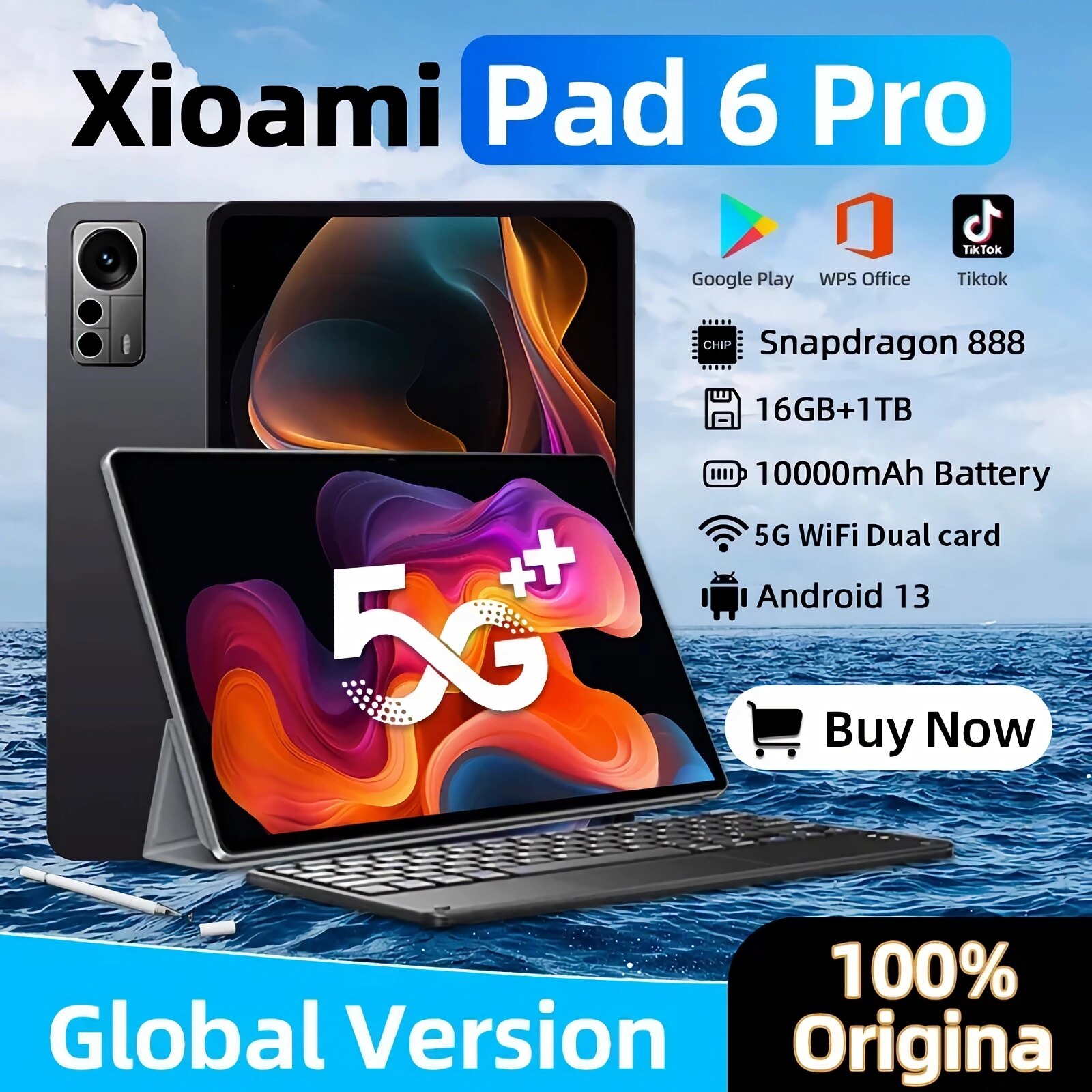 Mi Pad 6 Pro Tablet - 11.6 Inch 144Hz Display, 16Gb Ram 512Gb Rom