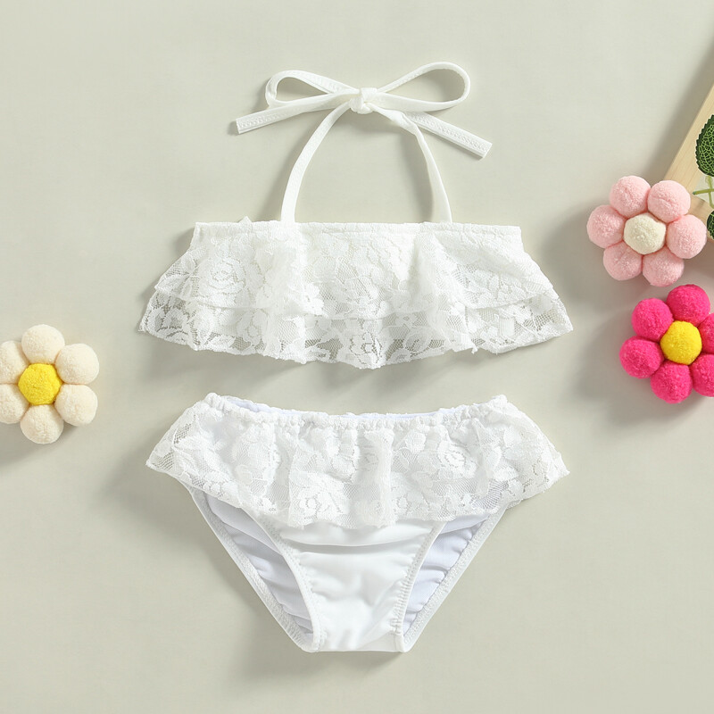 [Forever CY Baby] đồ bơi hai mảnh bé gái mới biết đi, áo ren không tay mùa hè + Bộ quần lót bikini
