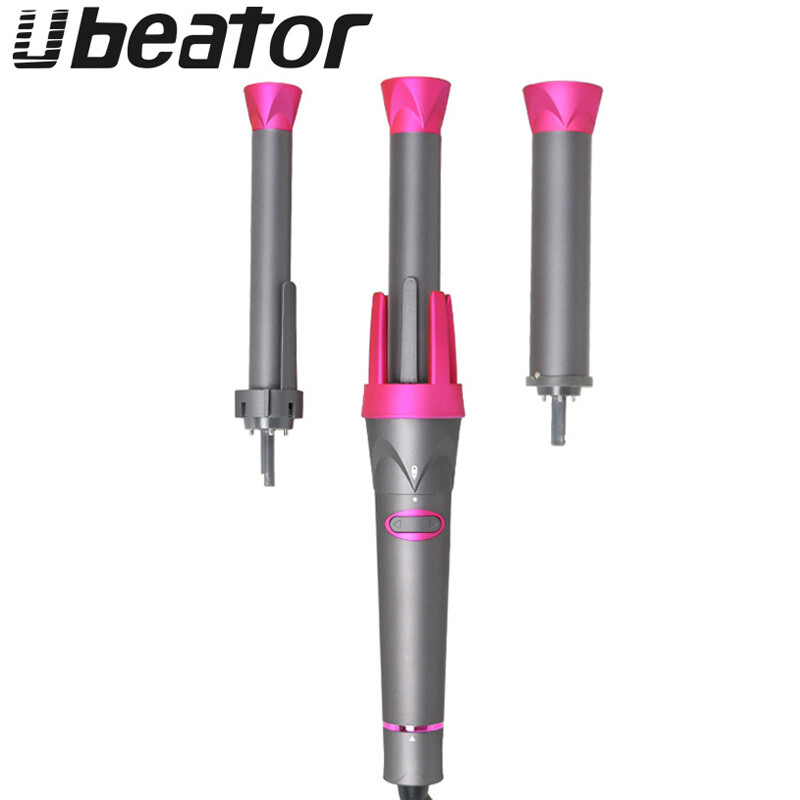 Máy Uốn Tóc 3 Trong 1 Kích Cỡ Khác Nhau Màu Hồng Mới Nhất 2021 Hình Nón Curling Sắt Duy Nhất Ống Nón Hoa Quả Lê Tráng Men Bằng Gốm Điện