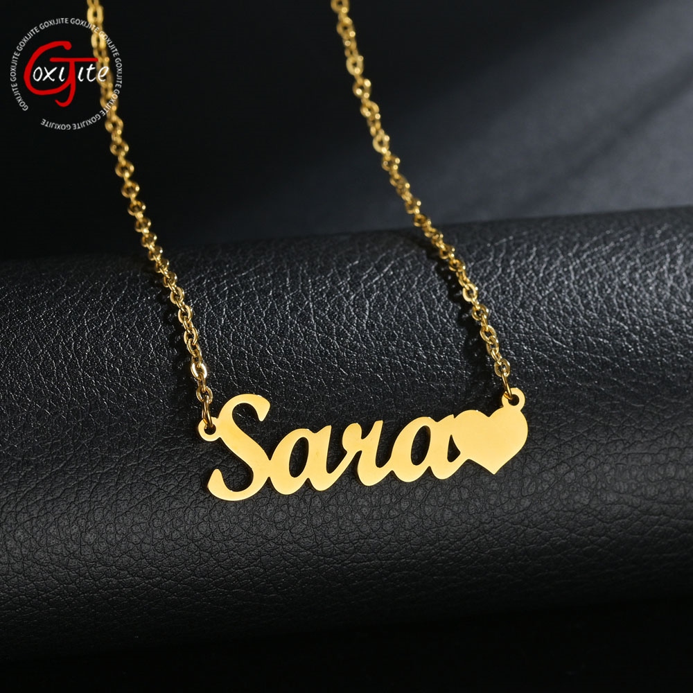Name Charm Jewelry Gift Stainless Steel 