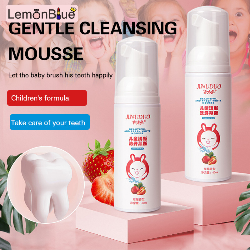 Gambar LemonBlue ubat gigi pemutih pemutih gigi ubat gigi fresh and white   glister toothpaste ubat gigi ubat gigi pemutih whitening teeth  60ML Children s Mousse Toothpaste Anti Cavity Whitening Foam Toothpaste Professional Oral Care Supplies