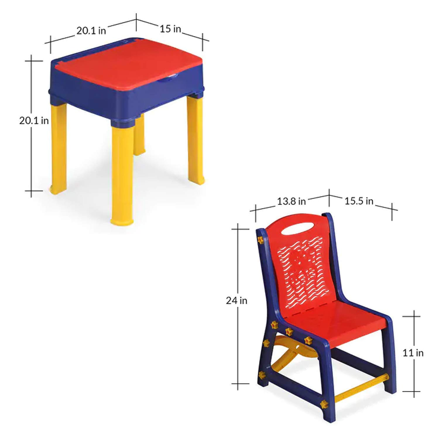 nilkamal apple junior study set