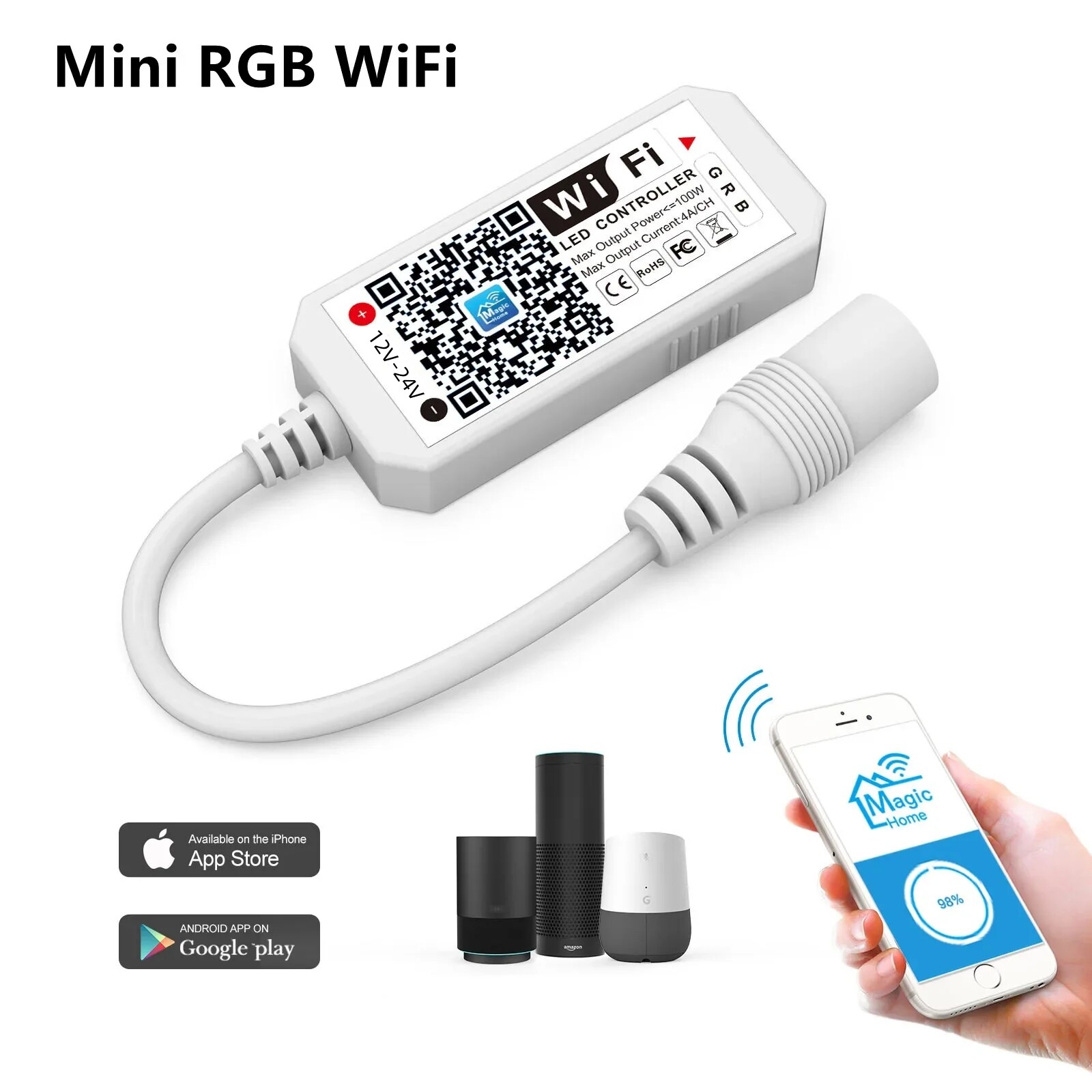 Magic Home Bluetooth Wireless WiFi DC5V 12V 24V LED Controller RGB - Main Image