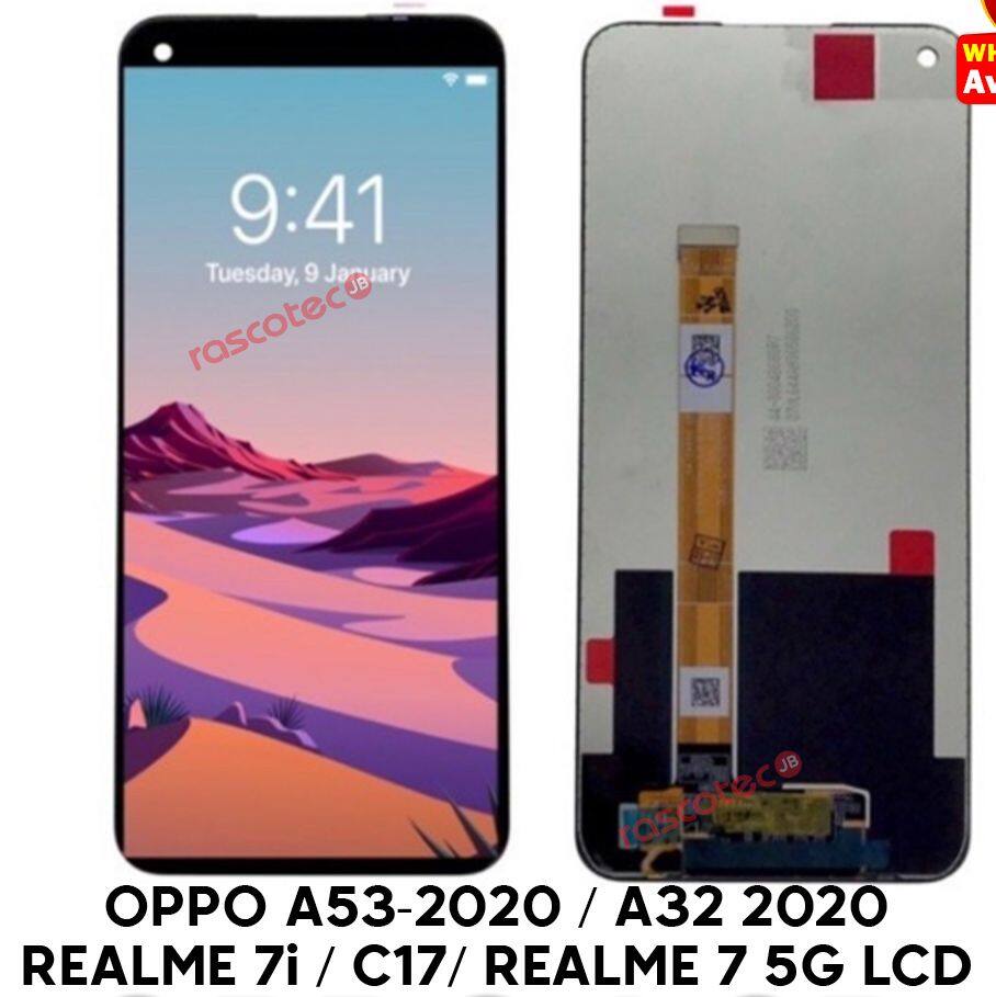 SRJTEK Schermo Di Ricambio Con Telaio Per Oppo A53, A53S 4G E A32 - Display LCD 6,5'' Con Kit Di Riparazione (Nero)