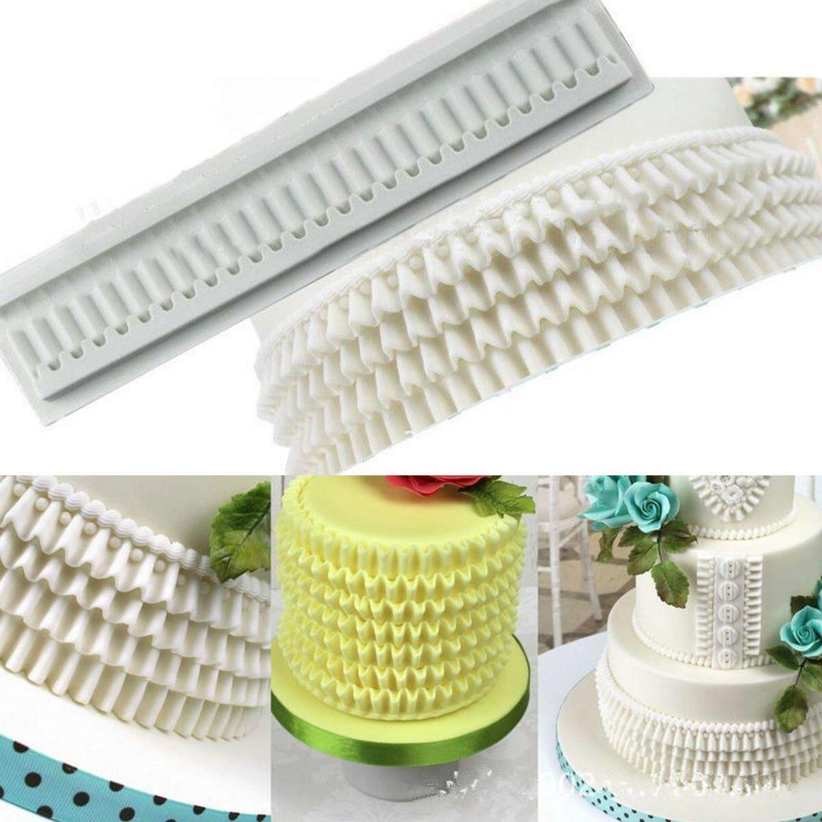 Ruffle Border Swag Silicone Fondant Mould Cake Decor Bake