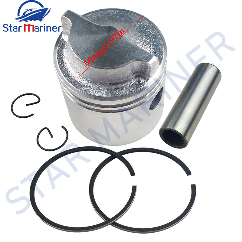 Bộ STD Vòng Và Piston 6G1-11631 6G1-11610 Cho Động Cơ Yamaha Outboard 2T 6HP 8HP 50 50 50Mm Tàu Thủy Linh Kiện Động Cơ
