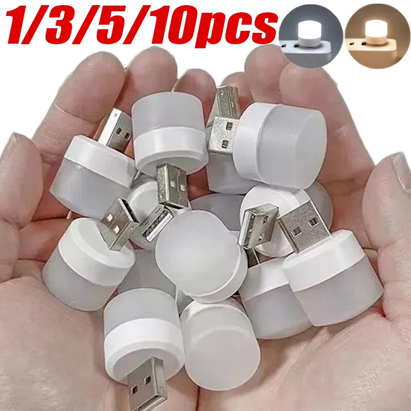 10 20Pcs Mini USB LED Night Light Portable Plug Lamps Eye Protection Book