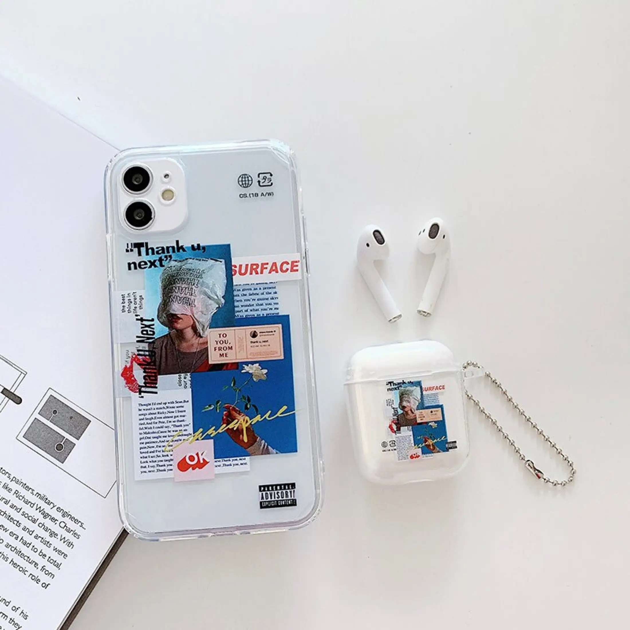 Funny Label Qr Code Retro Art Soft Silicone Case For Apple Airpods 1 2 Transparent Bluetooth Headset Protective Earphone Cover Lazada Ph