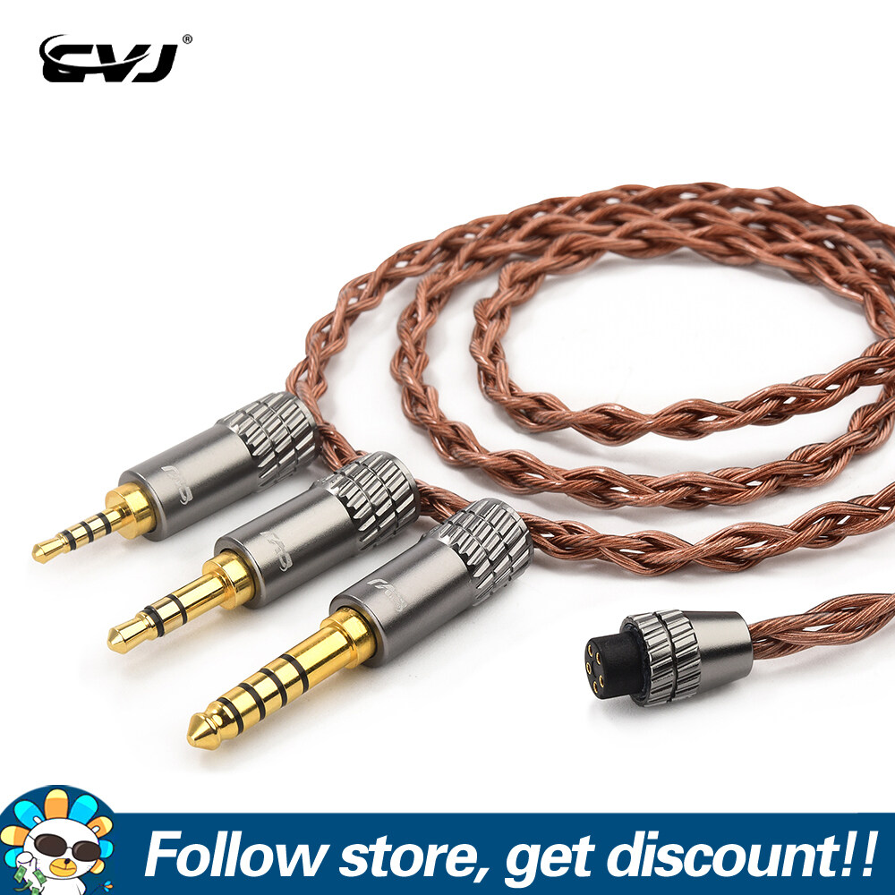 Cvj VS400 cáp tai nghe không có oxy đồng 400 lõi Earbuds nâng cấp Cáp qdc/2pin S/0.75mm/0.78mm // đầu nối MMCX thay thế tai nghe dòng 3.5/2.5/4.4mm Tai nghe dây âm thanh cho blon BL03 moondrop Aria tangzu WAN tai nghe ER SG trn KZ zsn Pro SE535