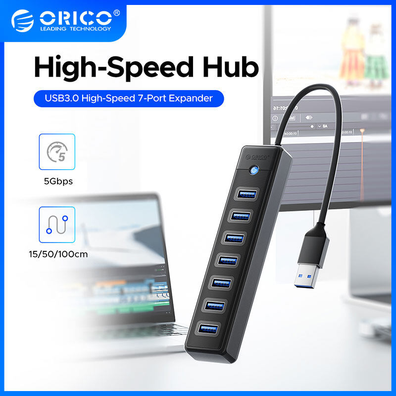 ORICO USB3.0 Hub 7 cổng splitte tốc độ cao máy tính xách tay mở rộng cho máy tính phụ kiện máy tính xách tay mở rộng cổng USB cho máy tính xách tay USB mở rộng Hub Hub USB