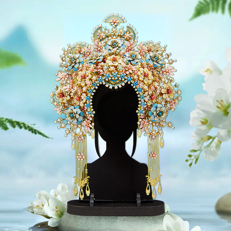 Piececool 3D Bộ dụng cụ mô hình kim loại cho người lớn hoa Tiara 3D bộ đố vui kim loại mô hình lắp ráp DIY handmade giải nén món quà cưới cho bạn gái