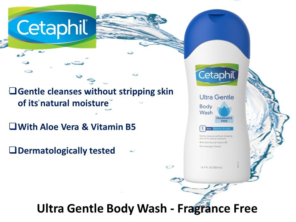Cetaphil Ultra Gentle Body Wash 500ml EXP12/2021 [ For Body, Sensitive
