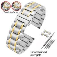 Zhangeer đồng hồ thép không gỉ chất lượng cao cho CASIO Tissot Seiko Công Dân kim loại phẳng/đầu Cong Dây đeo đồng hồ vòng đeo tay chuỗi 14mm 16mm 18mm 19mm 20mm 21mm 22mm 24mm với các công cụ