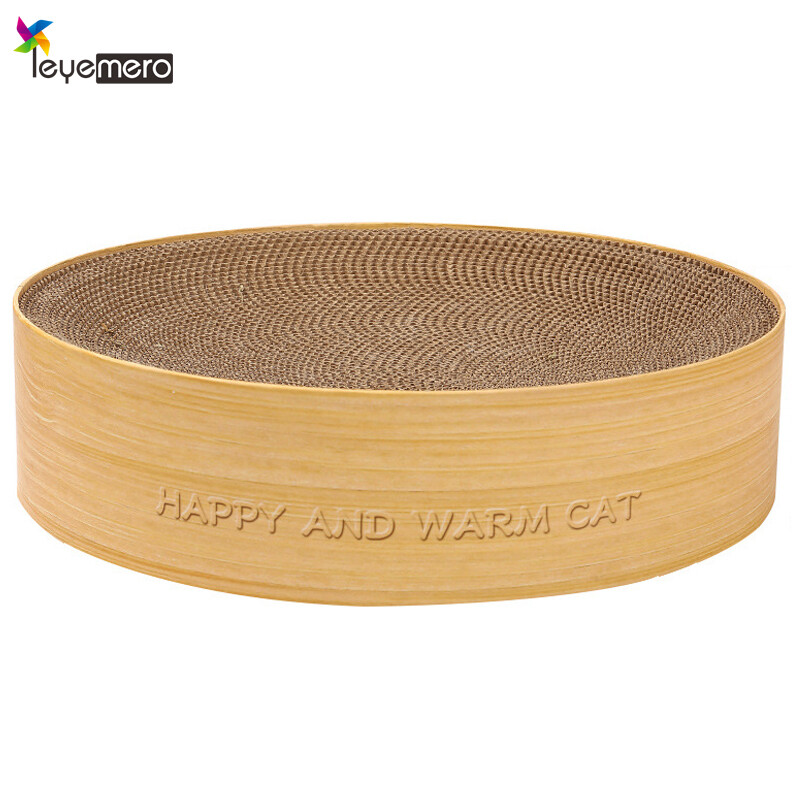 Gỗ cào móng cho mèo đồ chơi cào móng mài giấy gợn sóng cho mèo giường mèo vỏ gỗ 40cm