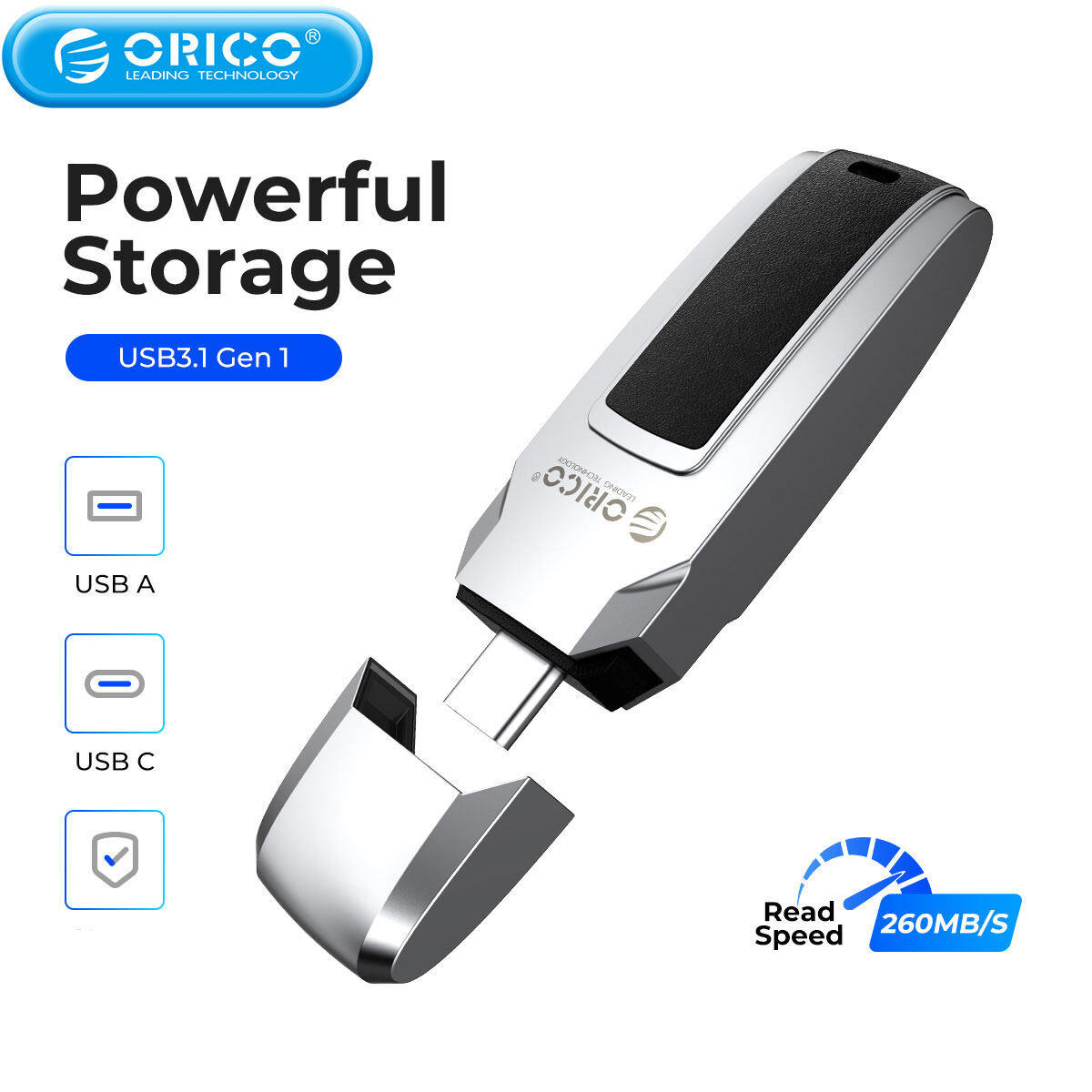Orico usb 3.0 100mb/s ổ usb flash ufsd kim loại da ổ usb nhỏ loại c 256gb 128gb 64gb 32gb hình xe thẻ nhớ usb pendrive
