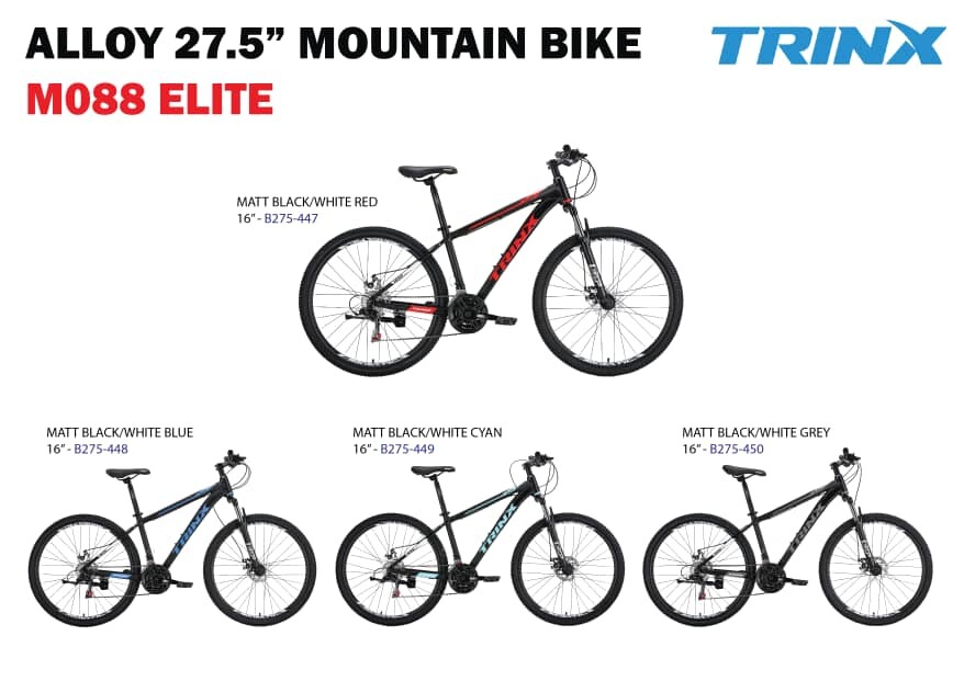Racing Bicycle Trinx Mountain Bike Size Chart TRINX MOUNTAIN BIKE