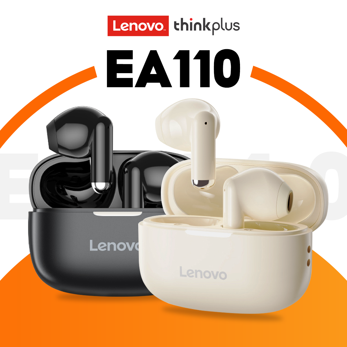 Lenovo EA110 Bluetooth Wireless Earbuds TWS Mini Earphone Bluetooth 5.4 Touch Control Long Battery Life HD Voice with Mic ราคา 251 บาท*ส่งฟรี
