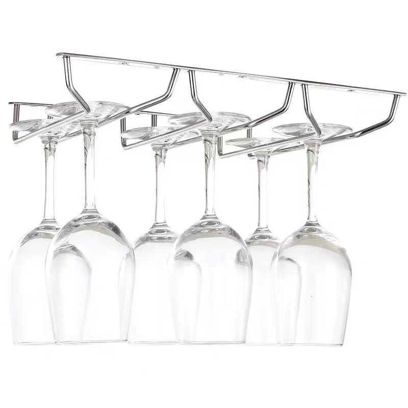 Gambar high quality Ou hangs red wine beverage holder creative hang goblet rack bar hanging cup frame glass hanging crane crossover vehicle home