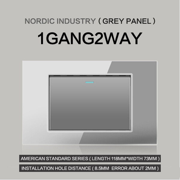 LEJIA outlet socket for wall Light Switch GREY 15amp Universal Modern Socket Tempered Glass Panel Board Electrical 1 2 3 4 Gang 2 Way Switches Off/on Lamp power outlets 3/6 Pin Plug Sockets with USB 250V Dimming/Doorbell Switch ราคา 73 บาท*ส่งฟรี