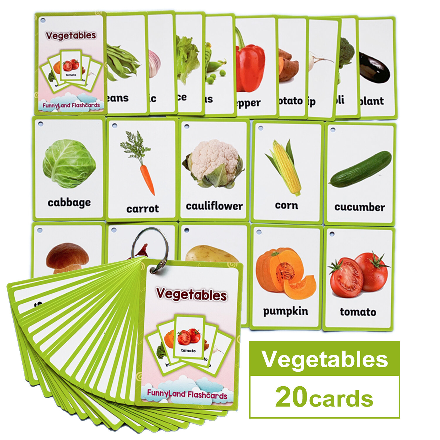 Vegetables Cognitive English Words Cards Kids Flash Card Pocket Card Cartoon  Activity Cards Game Toddlers Early Learning Educational Toys for Baby Gifts  Kindergarten Teaching Aids | Lazada PH