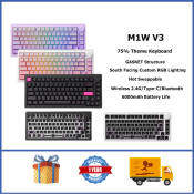 Akko Monsgeek M1W V3 Wireless Aluminum Mechanical Keyboard 75% Gasket Rgb Hot Swappable Custom Keyboard with Knob