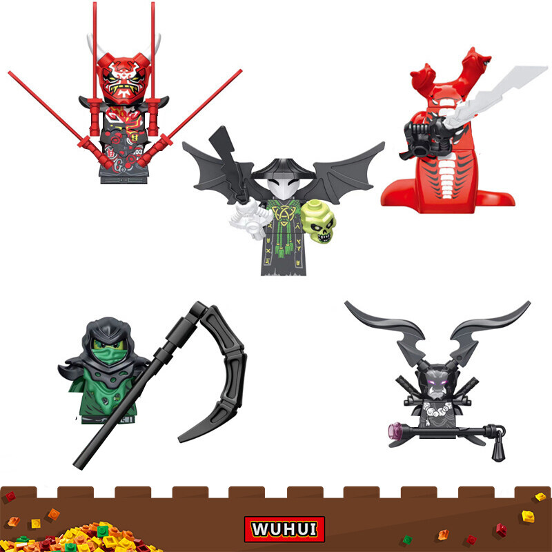 WUHUI 1pcs Ninja Minifigures Toy Building Kit Toys Building Blocks Ninjago