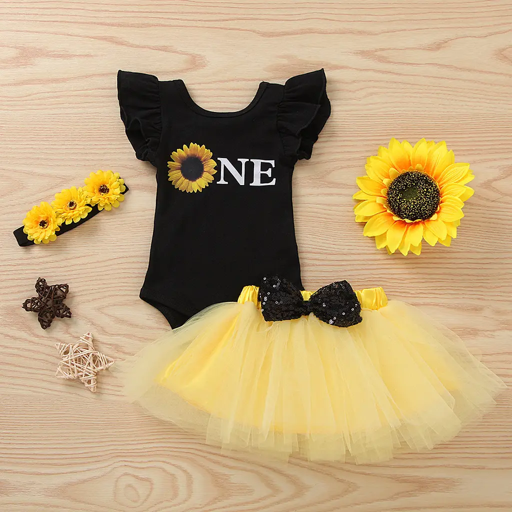 newborn baby sunflower outfit