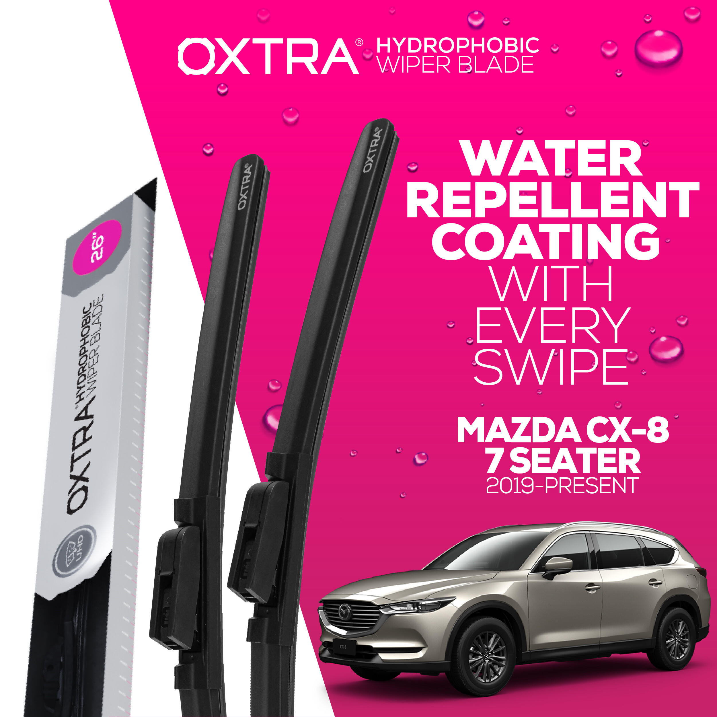 ที่ปัดน้ำฝน Trapo Hydrophobics Mazda CX-8 7 Seater (2019-Present) ราคา 950 บาท*ส่งฟรี