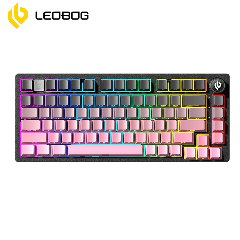 Leobog Hi75 81 Phím Bàn phím cơ có dây đèn nền RGB Hot Swappable Bàn phím chơi game Hỗ Trợ Cho Máy T