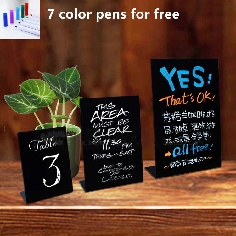 Bảng menu bảng đen để bàn bảng đen trưng bày cho quán cà phê nhà hàng trưng bày thực đơn