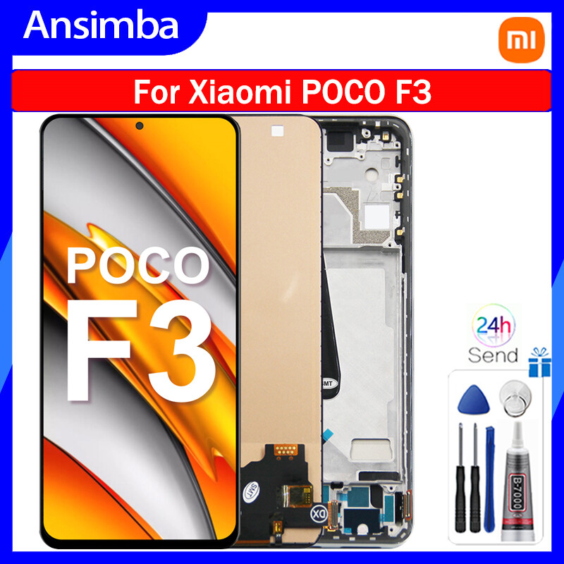 Ansimba màn hình tft cho xiaomi mi poco f3/m2012k11ag màn hình lcd bộ linh kiện số của màn hình cảm ứng cho xiaomi poco f3 m2012k11ag màn hình hiển thị lcd với khung