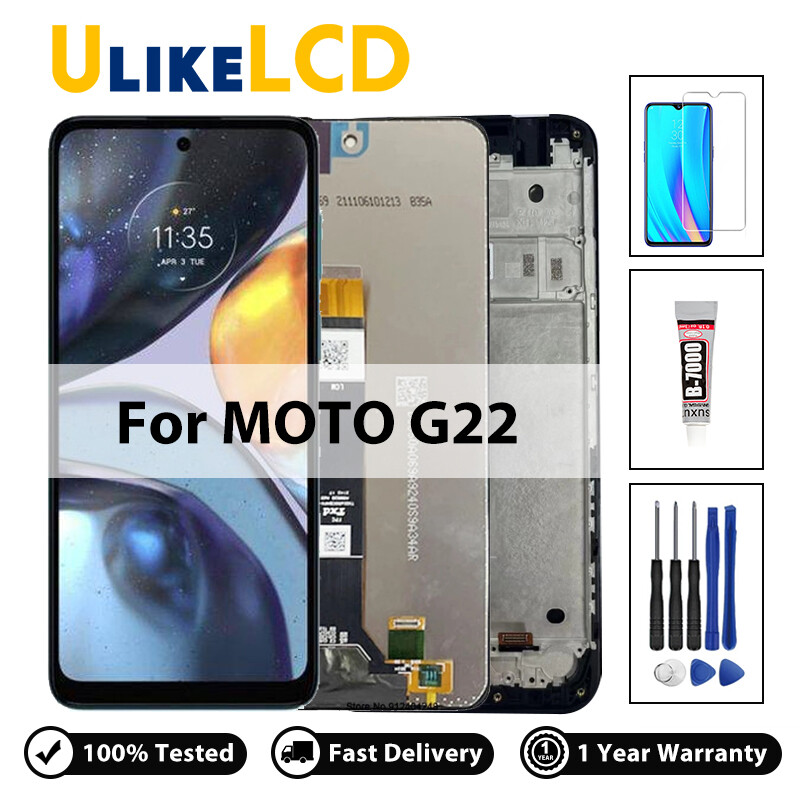Bộ cảm biến màn hình cảm ứng màn hình lcd 6.5 ''cho motorola moto g22 xt2231-2 bộ lắp ráp thay thế cho màn hình moto g22