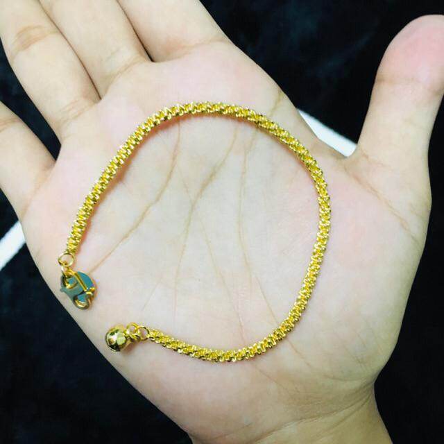 Hot Design Lowest Price Guaranteed Emas Korea 24k Gelang Rantai Tangan Jagung Cop 916 Bracelet At Hasya Jewellery Gred Super Aaa Di Sta Lazada
