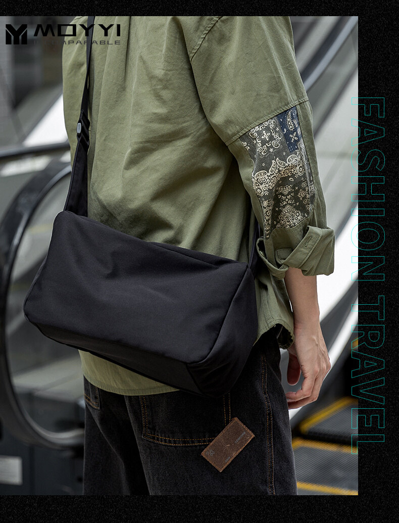 MOYYI Hobo Bag Lightweight Mini Messenger Bag Fashion Men's and Women's Waist Bag Multifunctional Banana Bag