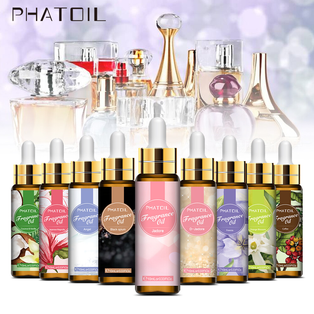 Gambar PHATOIL 10ML with Dropper Fragrance Essential Oil Baby Powder Black Orchid Sea Breeze Fresh Linen Bubble Gum Essential Oil Aroma Diffuser Oils for Perfume Candle Making