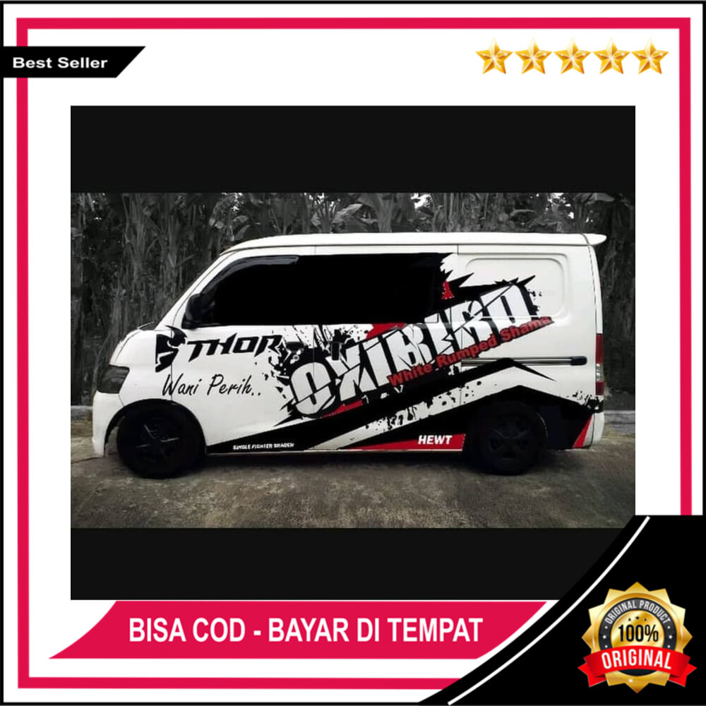 BAYAR DI TEMPAT Cutting Sticker Mobil Box Van Blind Van Colt Apv Grandmax Luxio DLL COD Lazada Indonesia