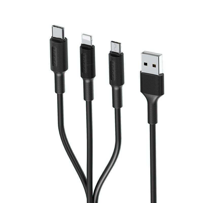 3-in-1 USB-A to USB-C / Micro USB / Lightning Multi Charging Cable
