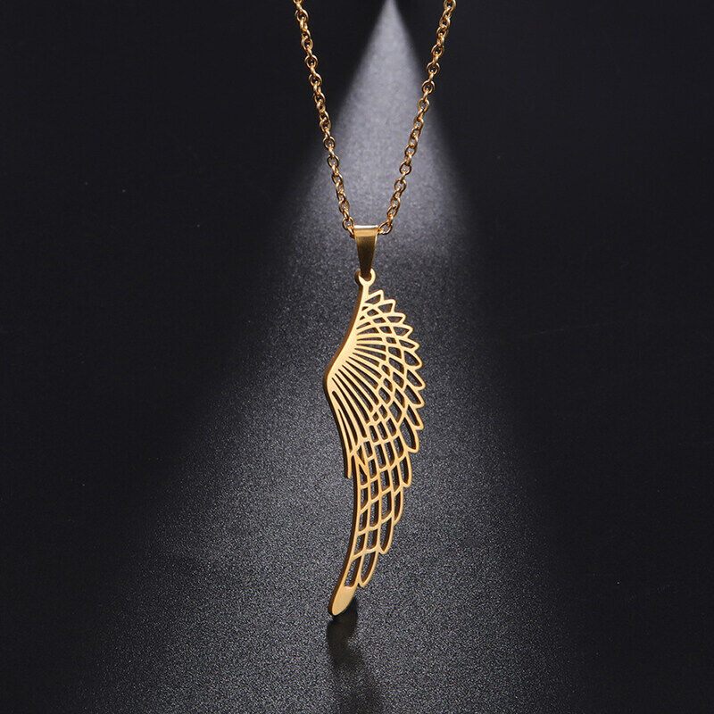 stainless steel angel pendant