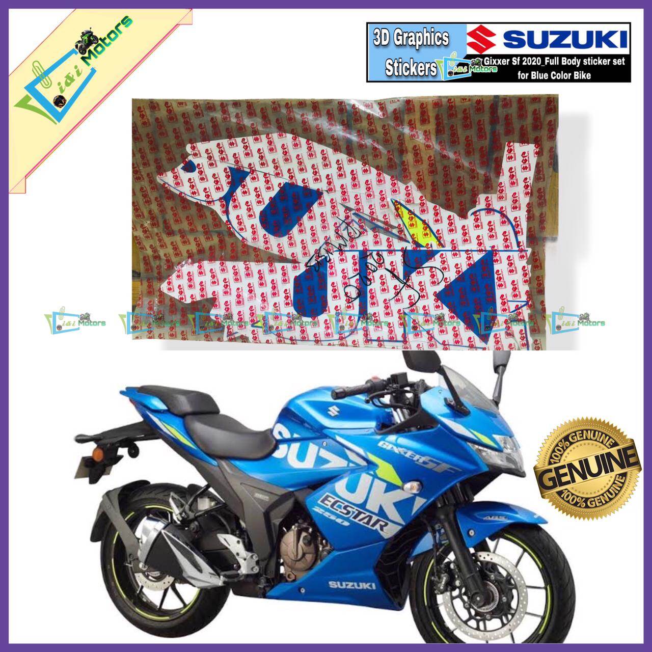 3D graphics stickers for Suzuki Gixxer 