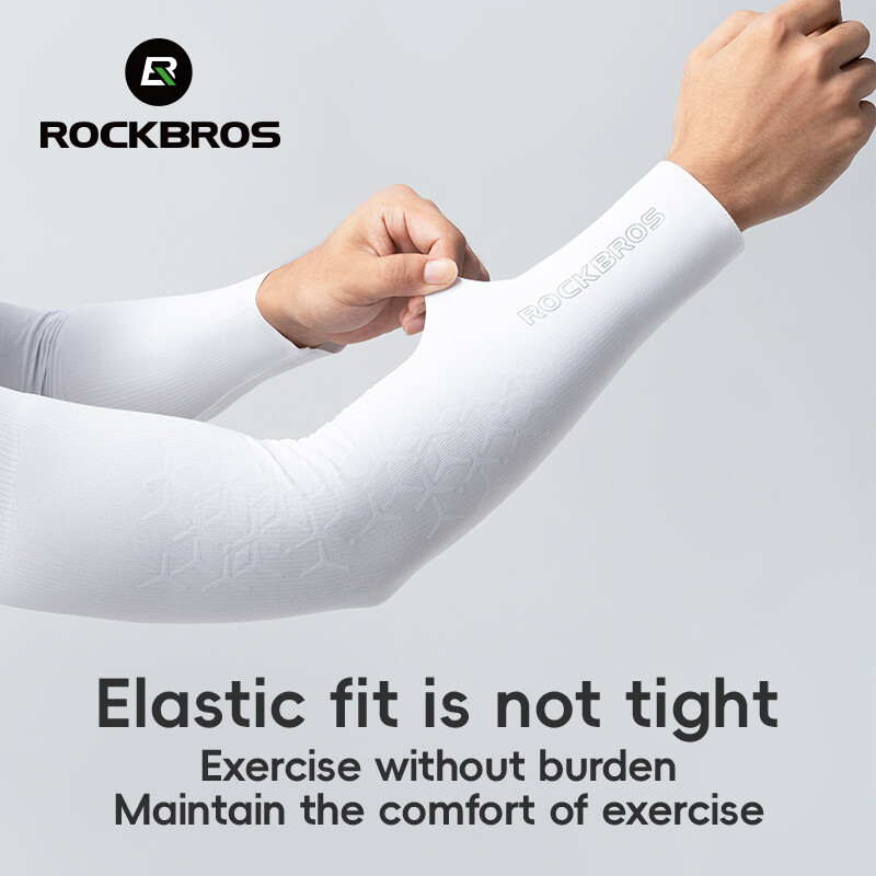 ROCKBROS 4D Protective Ice Silk Sleeves UPF50+ Anti-UV Sunscreen Sleeve Quick Drying Elastic Driving Cycling Sleeves Outdoor Sunscreen Equipment ราคา 400 บาท*ส่งฟรี