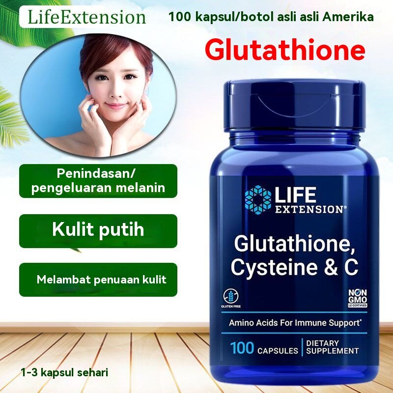 life glutathione cysteine Life Extension | Glutathione, Cysteine & C, 100 Capsules main image 0
