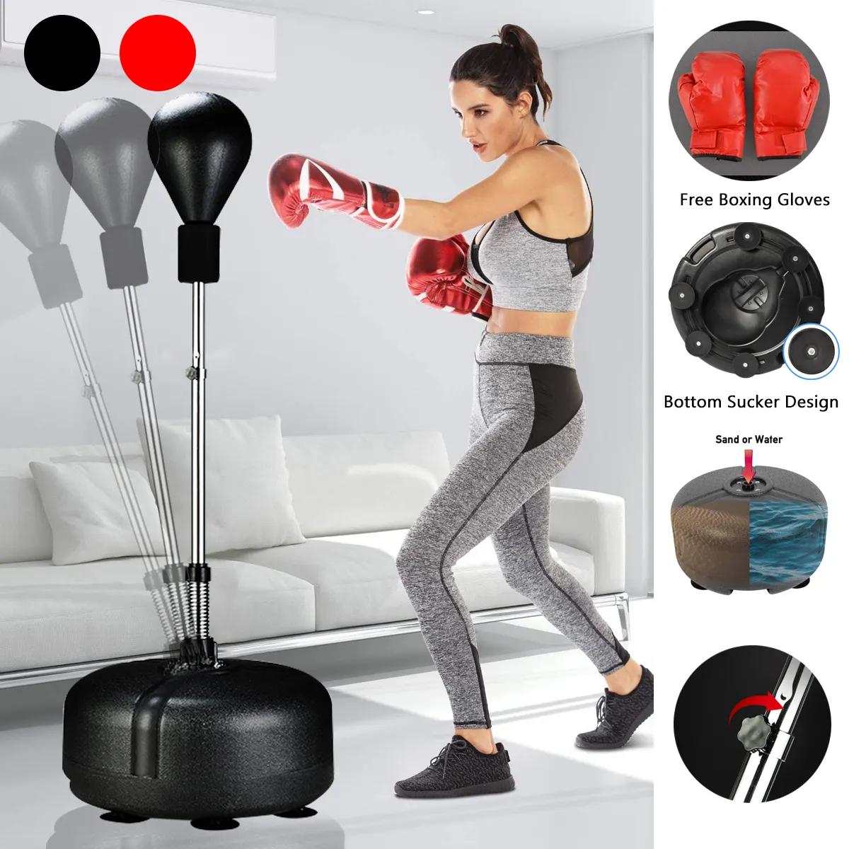 adjustable reflex boxing punch bag